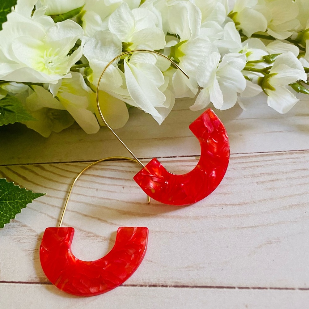 Watermelon Wire Earrings